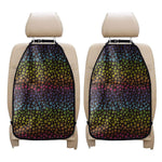 Rainbow Leopard Pattern Print Car Seat Organizers