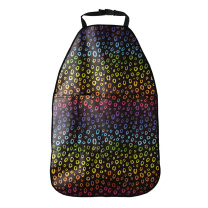 Rainbow Leopard Pattern Print Car Seat Organizers
