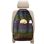 Rainbow Leopard Pattern Print Car Seat Organizers