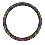 Rainbow Leopard Pattern Print Car Steering Wheel Cover