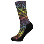 Rainbow Leopard Pattern Print Crew Socks