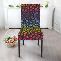 Rainbow Leopard Pattern Print Dining Chair Slipcover