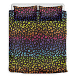 Rainbow Leopard Pattern Print Duvet Cover Bedding Set