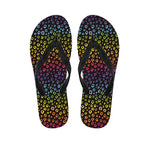 Rainbow Leopard Pattern Print Flip Flops