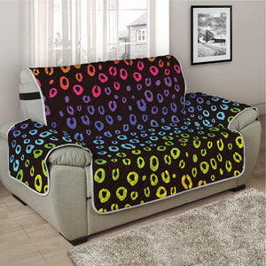 Rainbow Leopard Pattern Print Half Sofa Protector