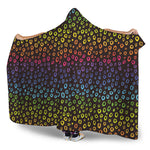Rainbow Leopard Pattern Print Hooded Blanket