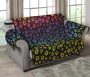 Rainbow Leopard Pattern Print Loveseat Protector