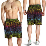 Rainbow Leopard Pattern Print Men's Shorts
