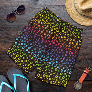 Rainbow Leopard Pattern Print Men's Shorts