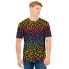 Rainbow Leopard Pattern Print Men's T-Shirt