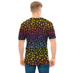 Rainbow Leopard Pattern Print Men's T-Shirt