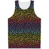 Rainbow Leopard Pattern Print Men's Tank Top