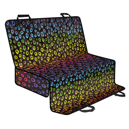 Rainbow Leopard Pattern Print Pet Car Back Seat Cover