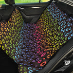 Rainbow Leopard Pattern Print Pet Car Back Seat Cover