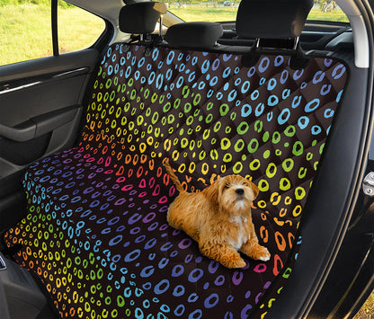 Rainbow Leopard Pattern Print Pet Car Back Seat Cover
