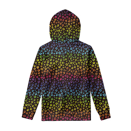 Rainbow Leopard Pattern Print Pullover Hoodie