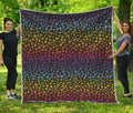 Rainbow Leopard Pattern Print Quilt