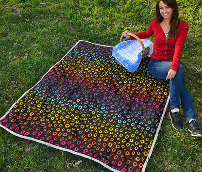 Rainbow Leopard Pattern Print Quilt