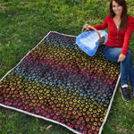 Rainbow Leopard Pattern Print Quilt