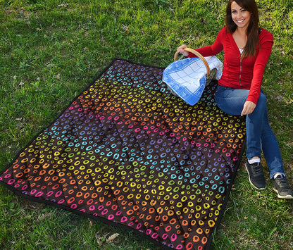 Rainbow Leopard Pattern Print Quilt