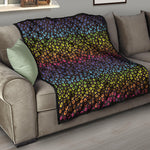 Rainbow Leopard Pattern Print Quilt