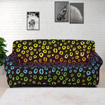 Rainbow Leopard Pattern Print Sofa Cover