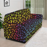 Rainbow Leopard Pattern Print Sofa Cover