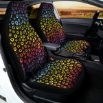 Rainbow Leopard Pattern Print Universal Fit Car Seat Covers