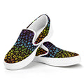Rainbow Leopard Pattern Print White Slip On Sneakers