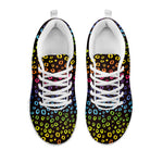 Rainbow Leopard Pattern Print White Sneakers
