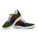 Rainbow Leopard Pattern Print White Sneakers
