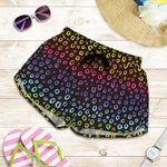 Rainbow Leopard Pattern Print Women's Shorts