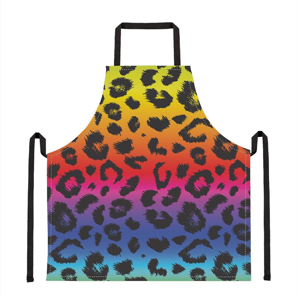 Rainbow Leopard Print Apron