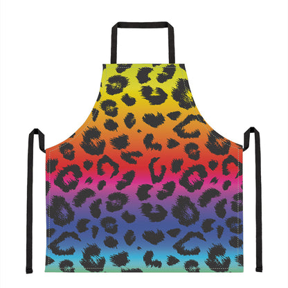 Rainbow Leopard Print Apron