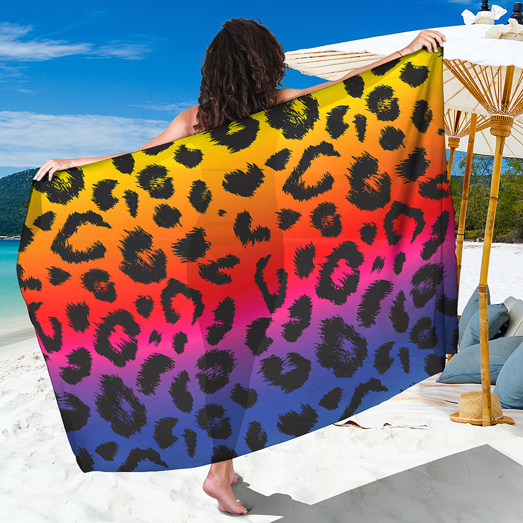 Leopard print fashion beach wrap