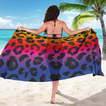 Rainbow Leopard Print Beach Sarong Wrap