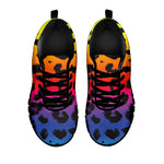 Rainbow Leopard Print Black Sneakers