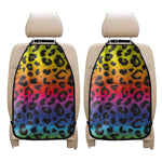 Rainbow Leopard Print Car Seat Organizers