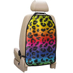 Rainbow Leopard Print Car Seat Organizers