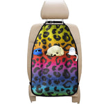 Rainbow Leopard Print Car Seat Organizers
