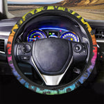 Rainbow Leopard Print Car Steering Wheel Cover