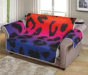 Rainbow Leopard Print Loveseat Protector