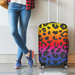 Rainbow Leopard Print Luggage Cover
