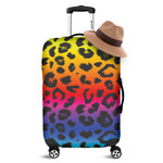 Rainbow Leopard Print Luggage Cover