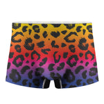 Rainbow Leopard Print Men's Boxer Briefs
