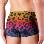 Rainbow Leopard Print Men's Boxer Briefs