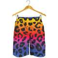 Rainbow Leopard Print Men's Shorts