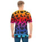 Rainbow Leopard Print Men's T-Shirt