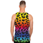 Rainbow Leopard Print Men's Tank Top