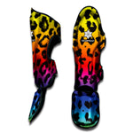 Rainbow Leopard Print Muay Thai Shin Guard